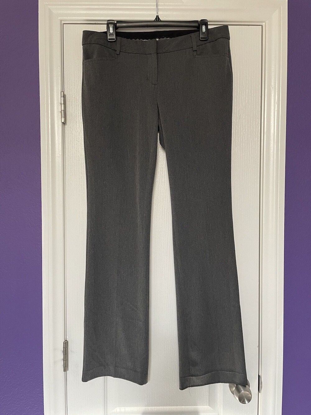 EXPRESS Design Studio Mid Rise Gray Flare Dress Pants Women’s Size 10